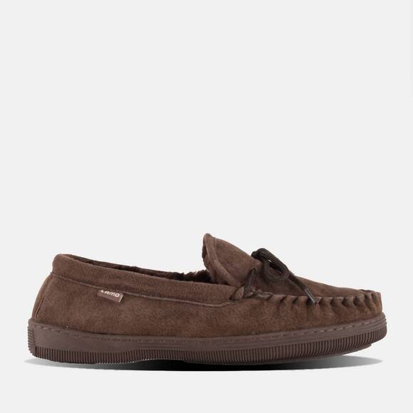 NEW LAMO men\'s moccasin slipper in chocolate